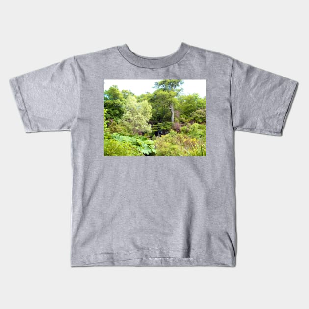 Dunvegan Castle Gardens Kids T-Shirt by tomg